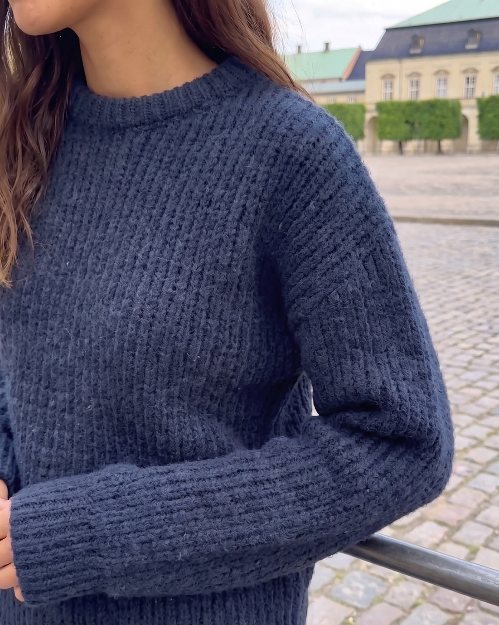 DORTHEA CHUNKY KNIT - MARITIME BLUE MELANGE