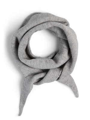 KOMMA TRIANGLE SCARF - MEDIUM GREY MELANGE