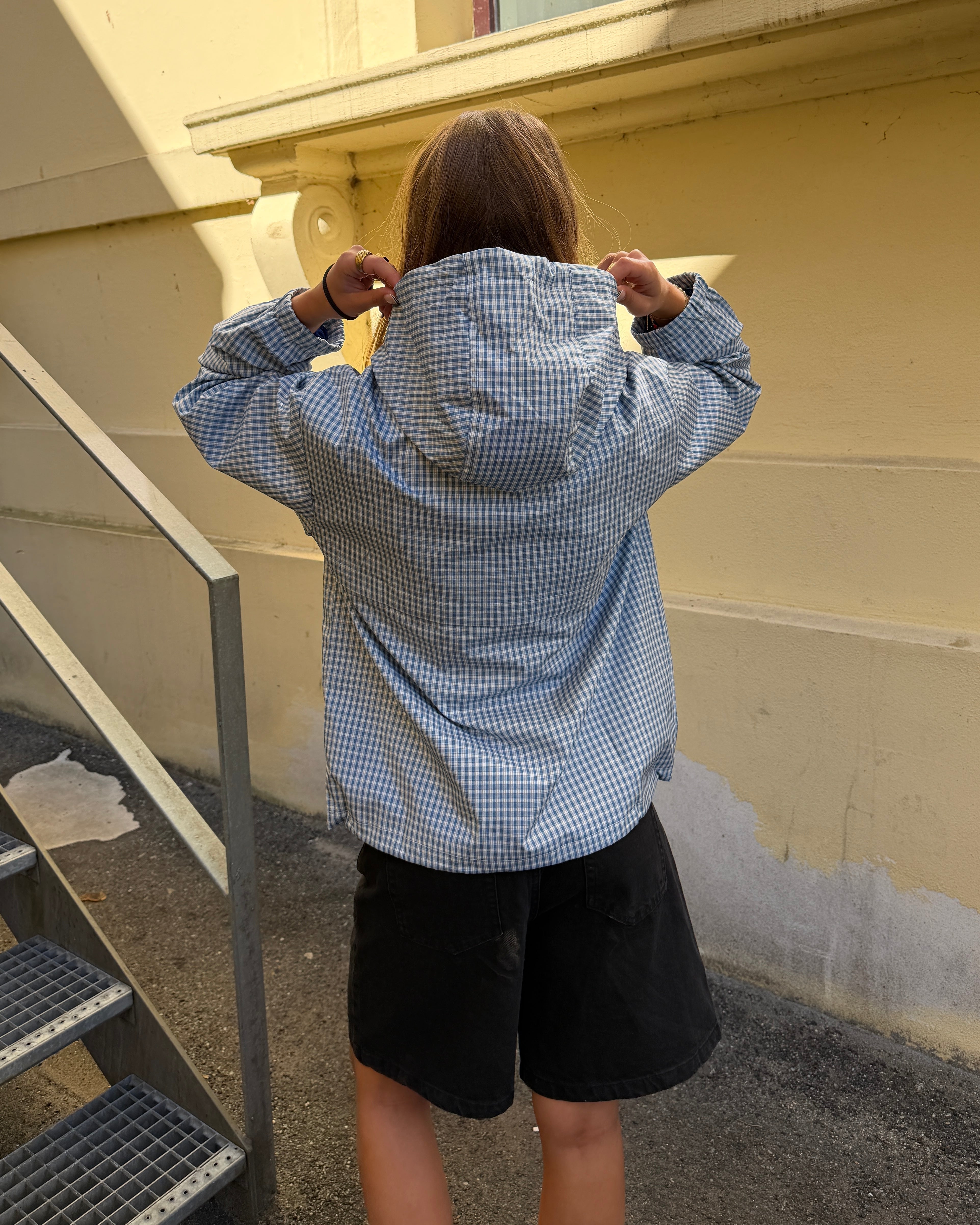 EMILIE JACKET - BLUE CHECK - Dinvintageshop