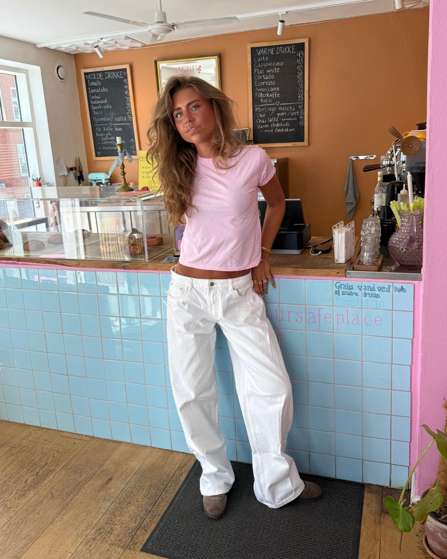 ESTHER JEANS - WHITE - Dinvintageshop