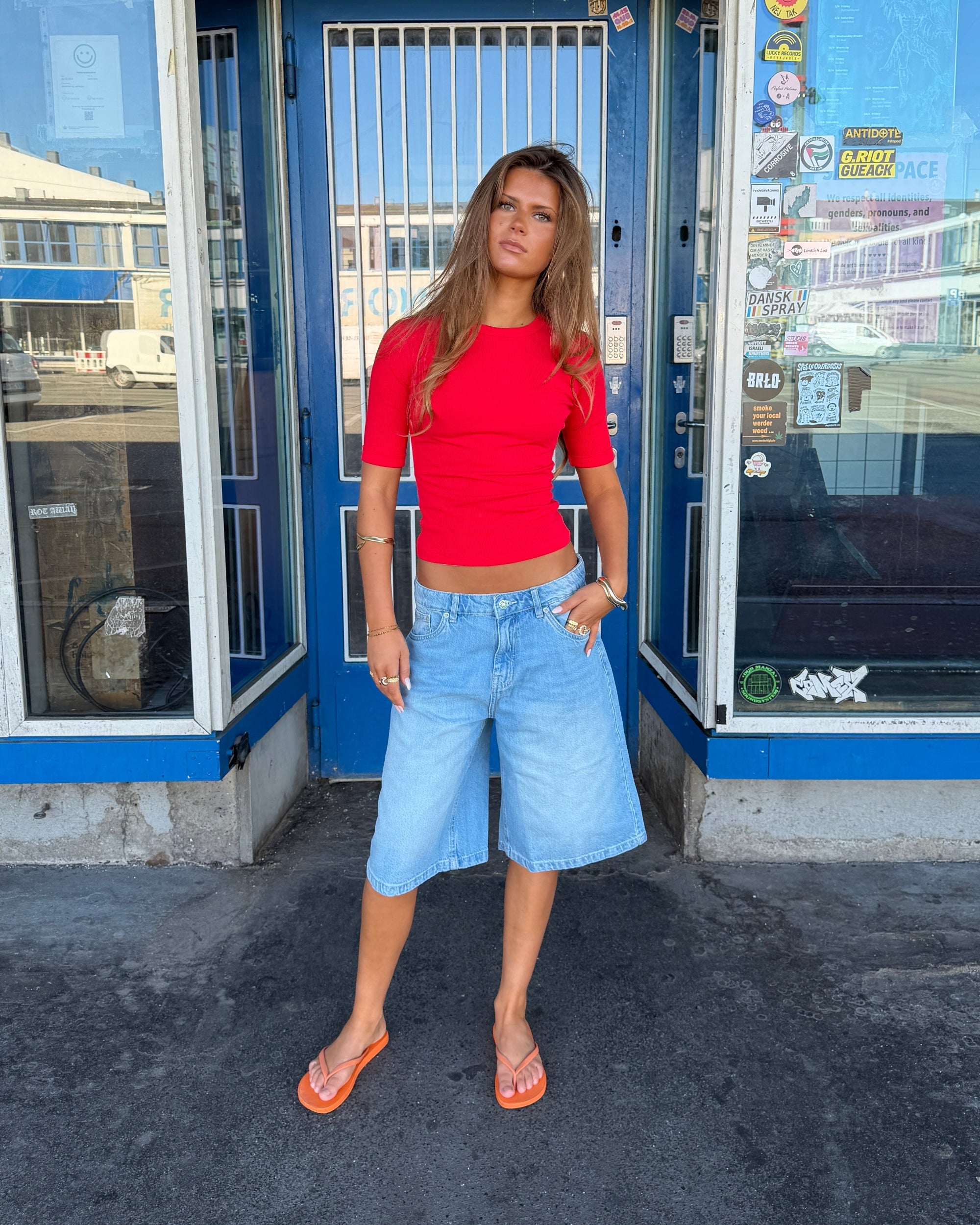FRIDA JORTS - LIGHT BLUE - Dinvintageshop