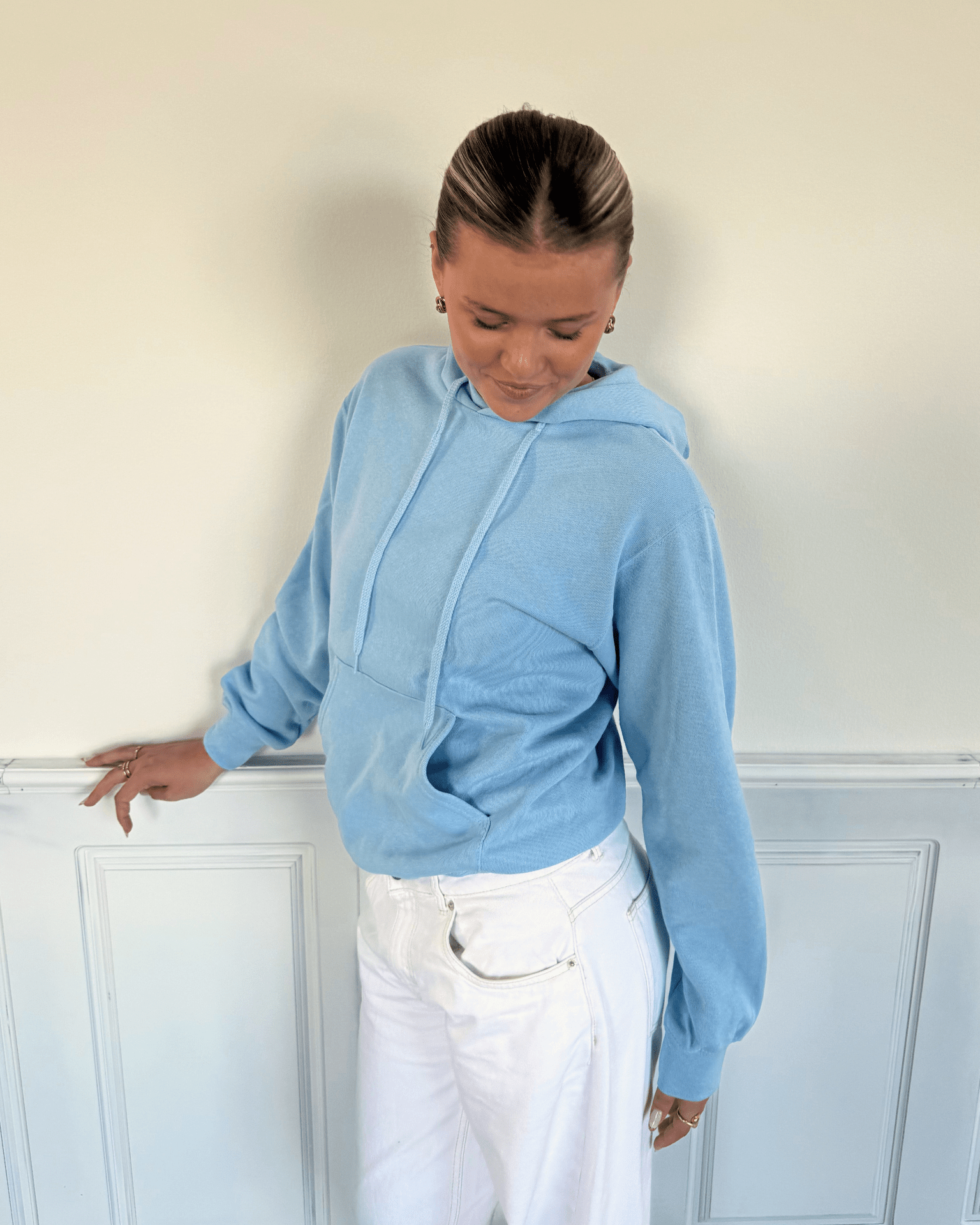 FRUIT HOODIE - LIGHT BLUE - Dinvintageshop