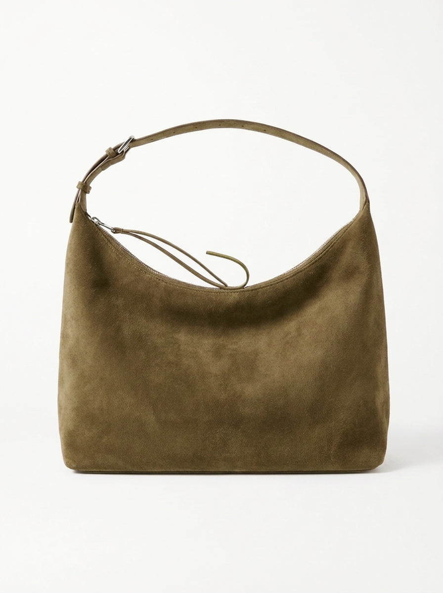 LEAH SUEDE BAG - GREEN