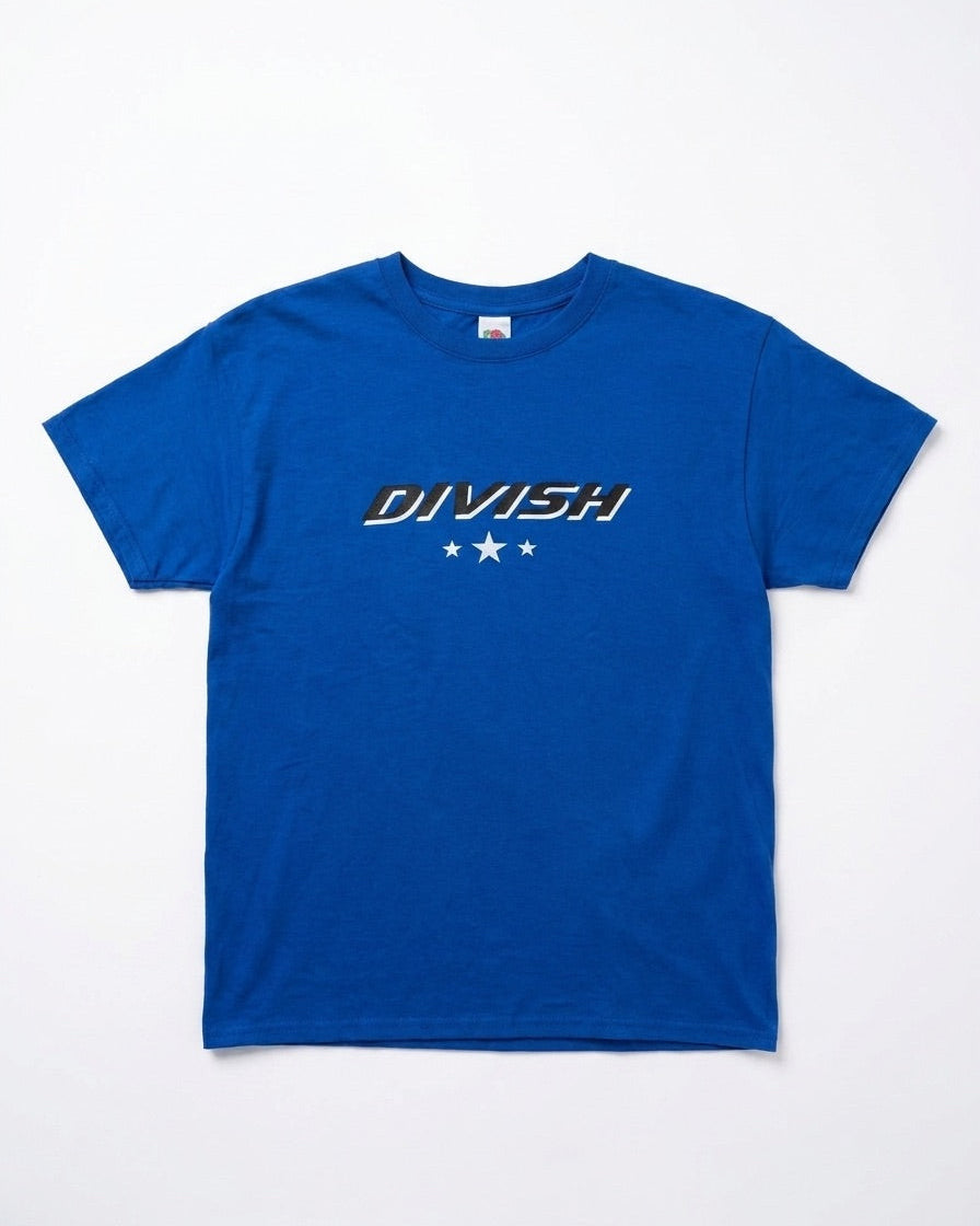 BLAUES BABY-TEE MIT GETRÄNKE-AUFKARTE - MARINEBLAU