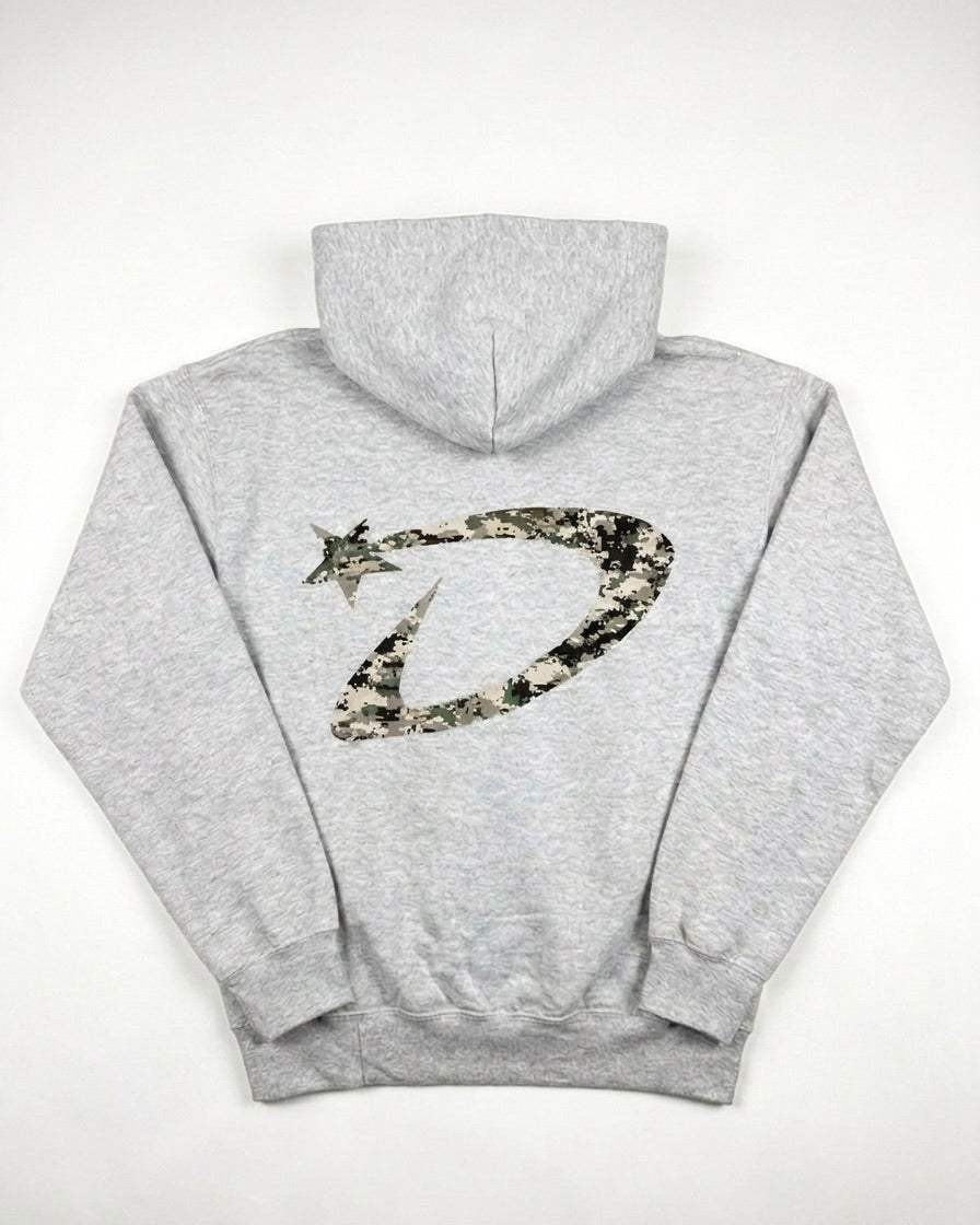 DANA HOODIE (rygprint) - LIGHT GREY