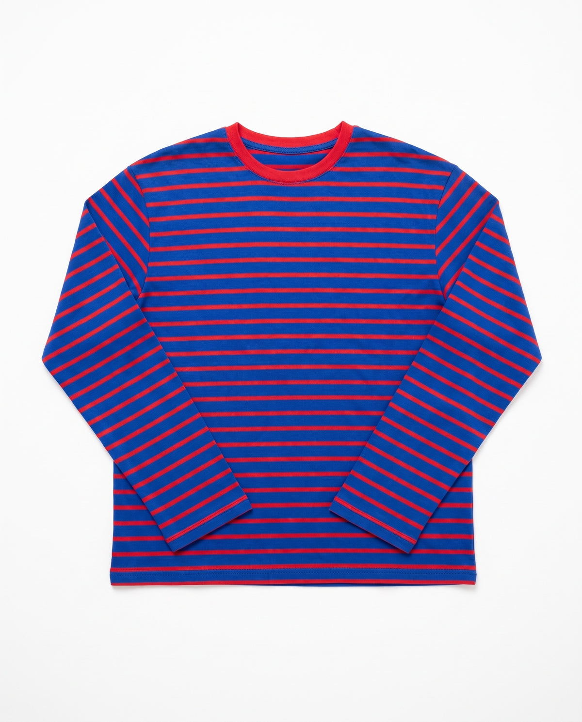 DINA STRIPE TEE (rygprint) - ROYAL BLUE/RED - Dinvintageshop