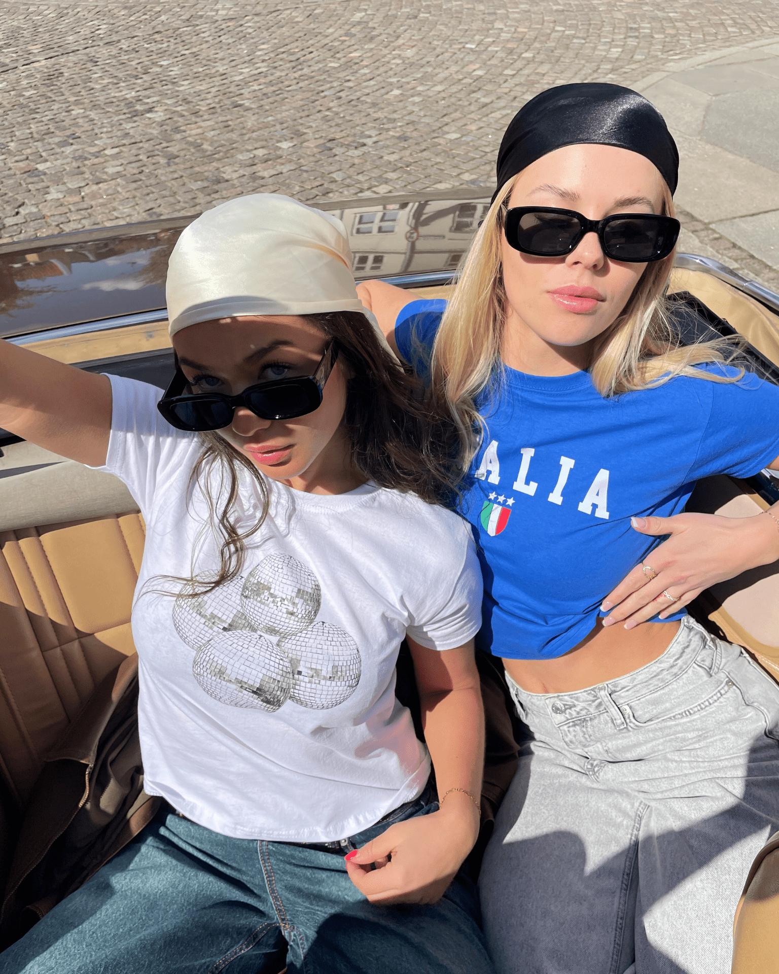 ITALIA, BABY TEE - BLUE
