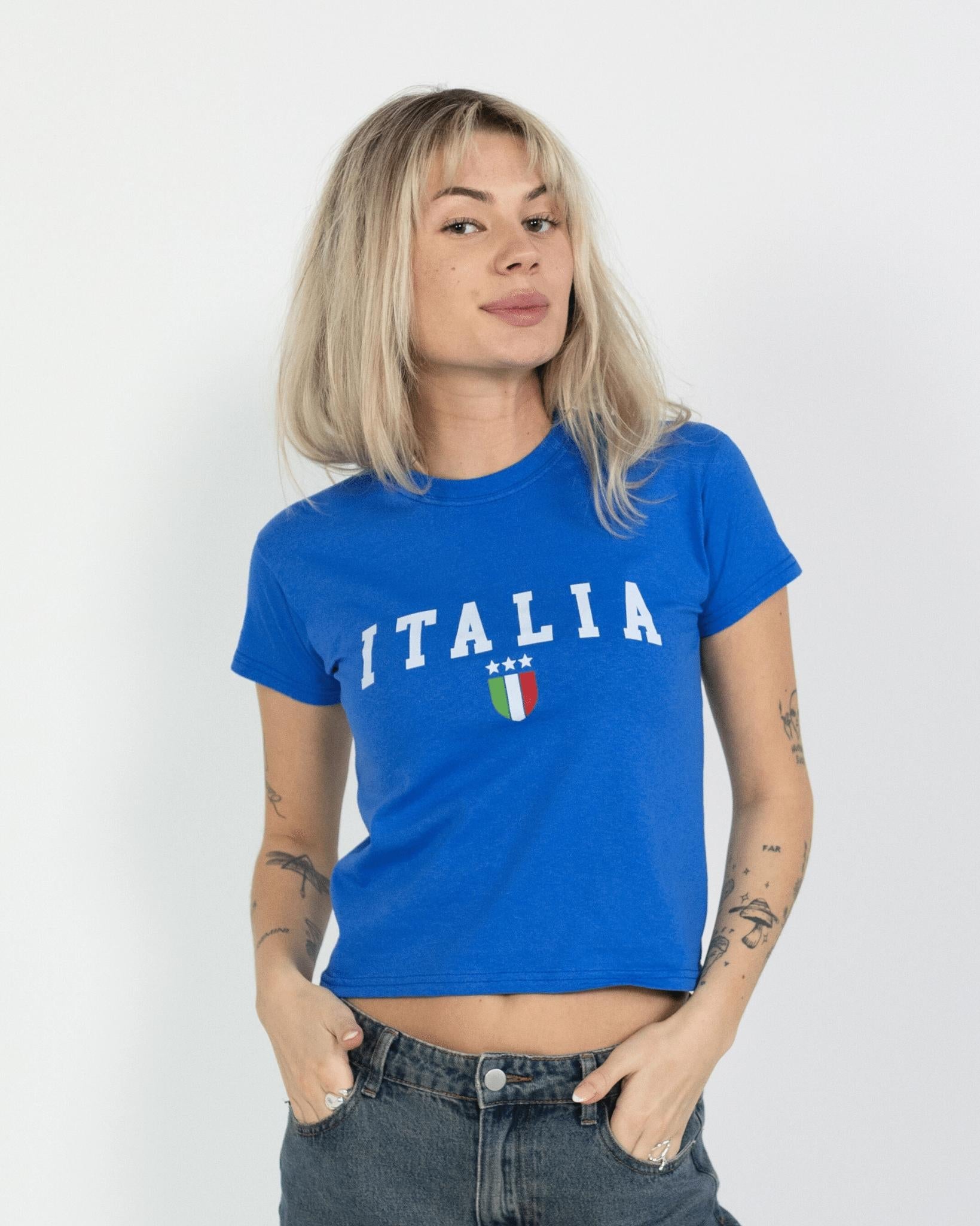 ITALIA, BABY TEE - BLUE