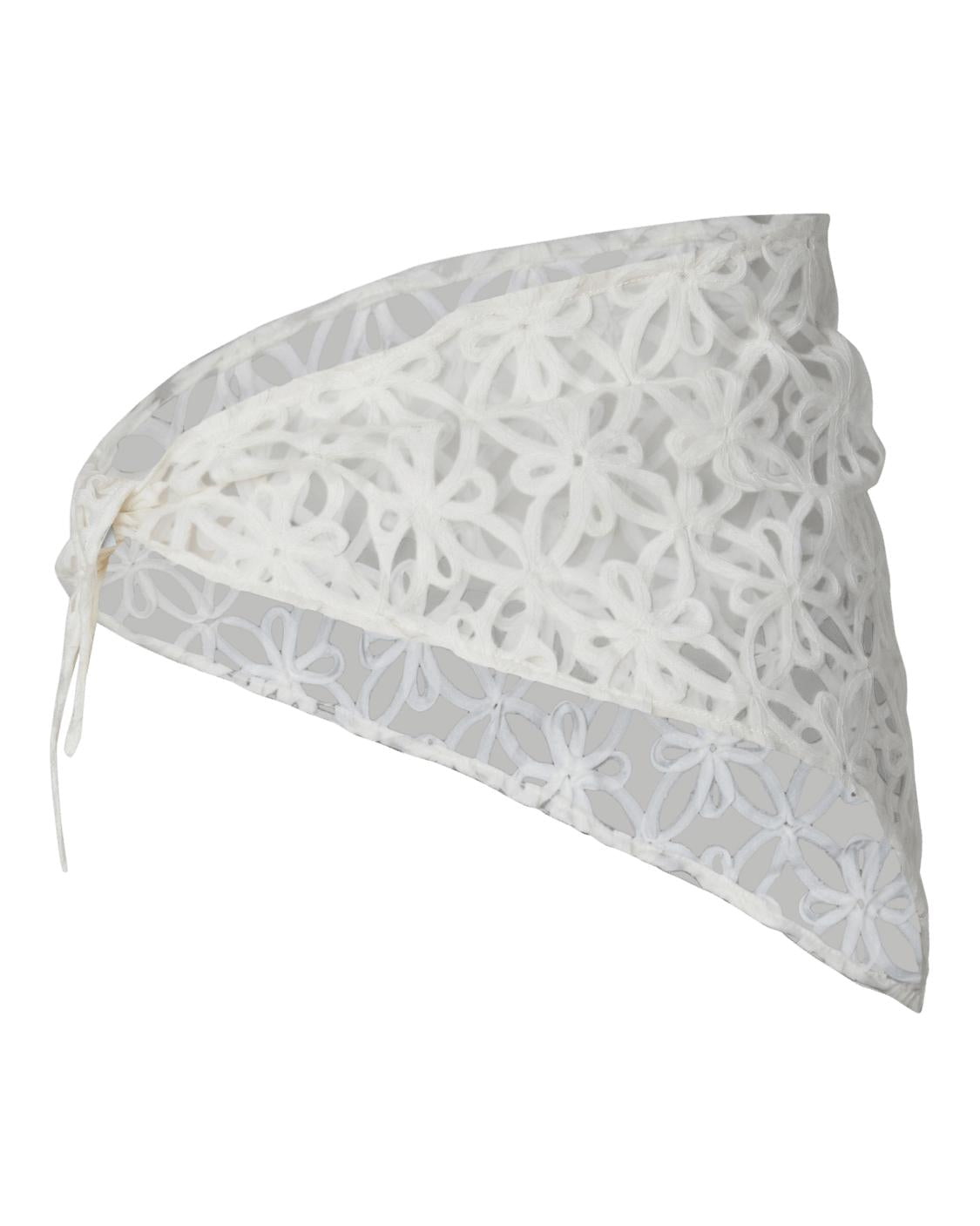 JAISA LACE HIP SCARF - BRIGHT WHITE