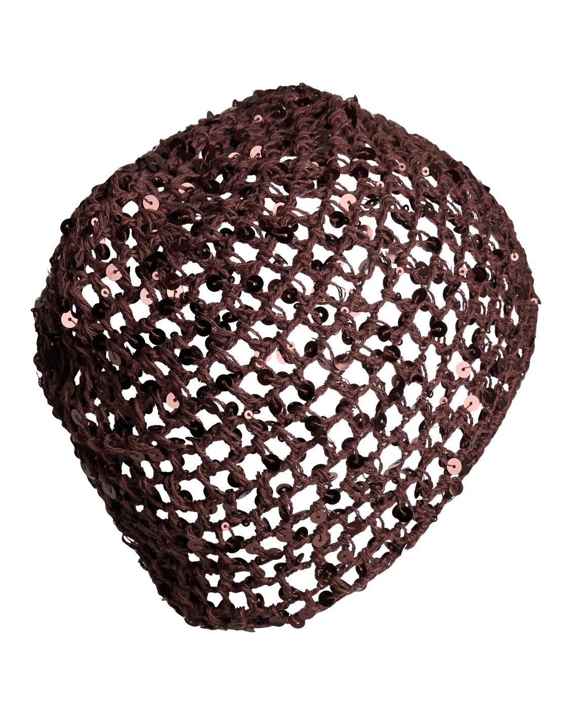 JANNY CROCHET HAT - HOT FUDGE