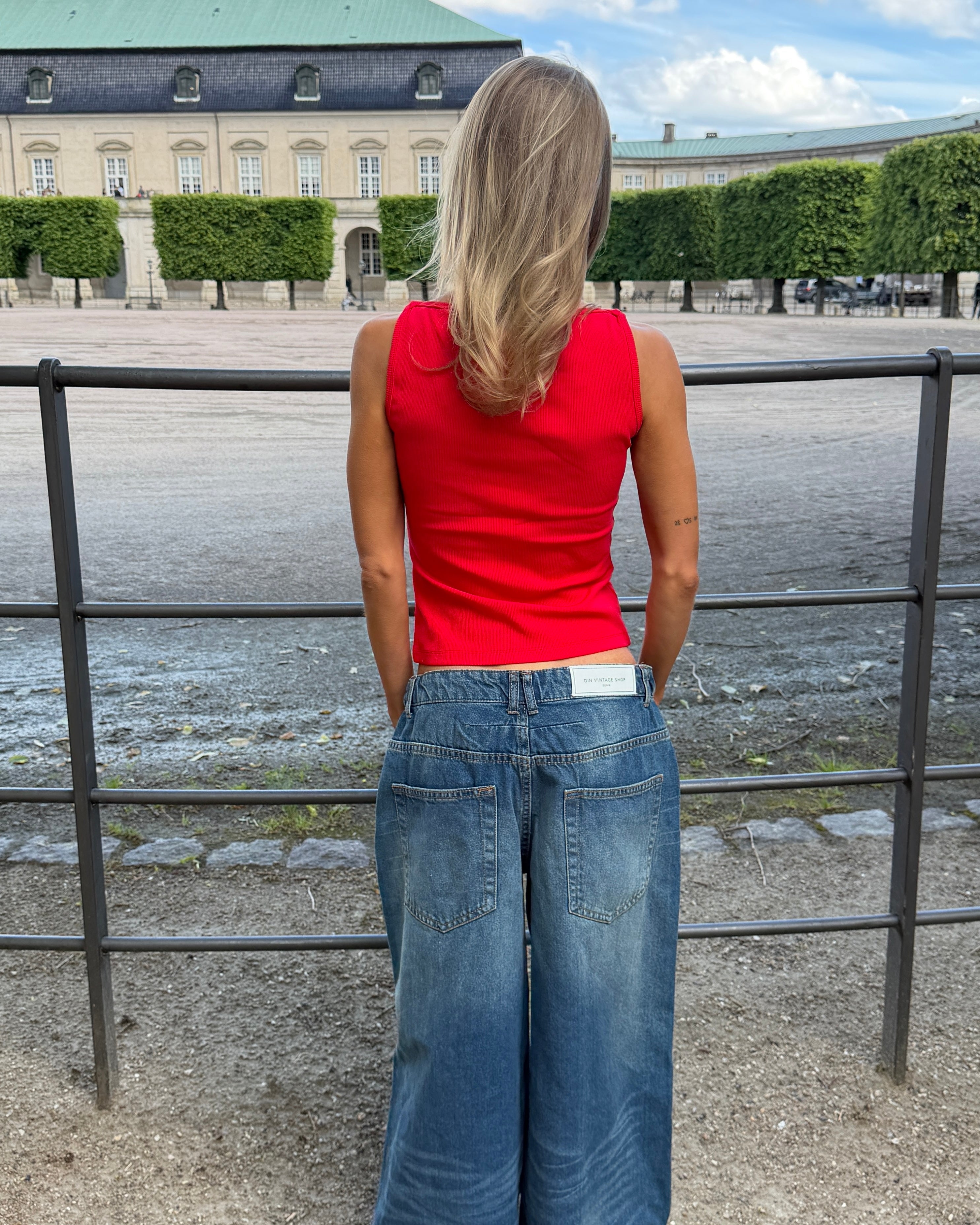 JOHANNE BOATNECK TOP - RED - Dinvintageshop