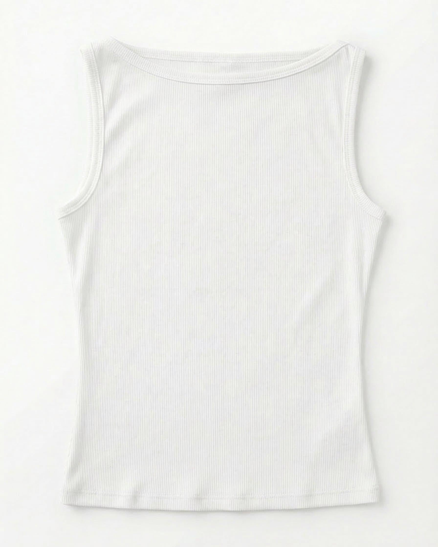 JOHANNE BOATNECK TOP - WHITE - Dinvintageshop
