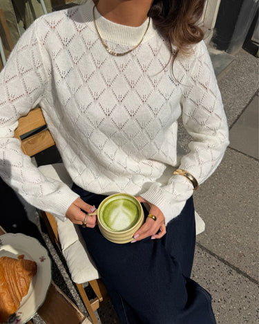 KAI KNIT LS - OFFWHITE - Dinvintageshop