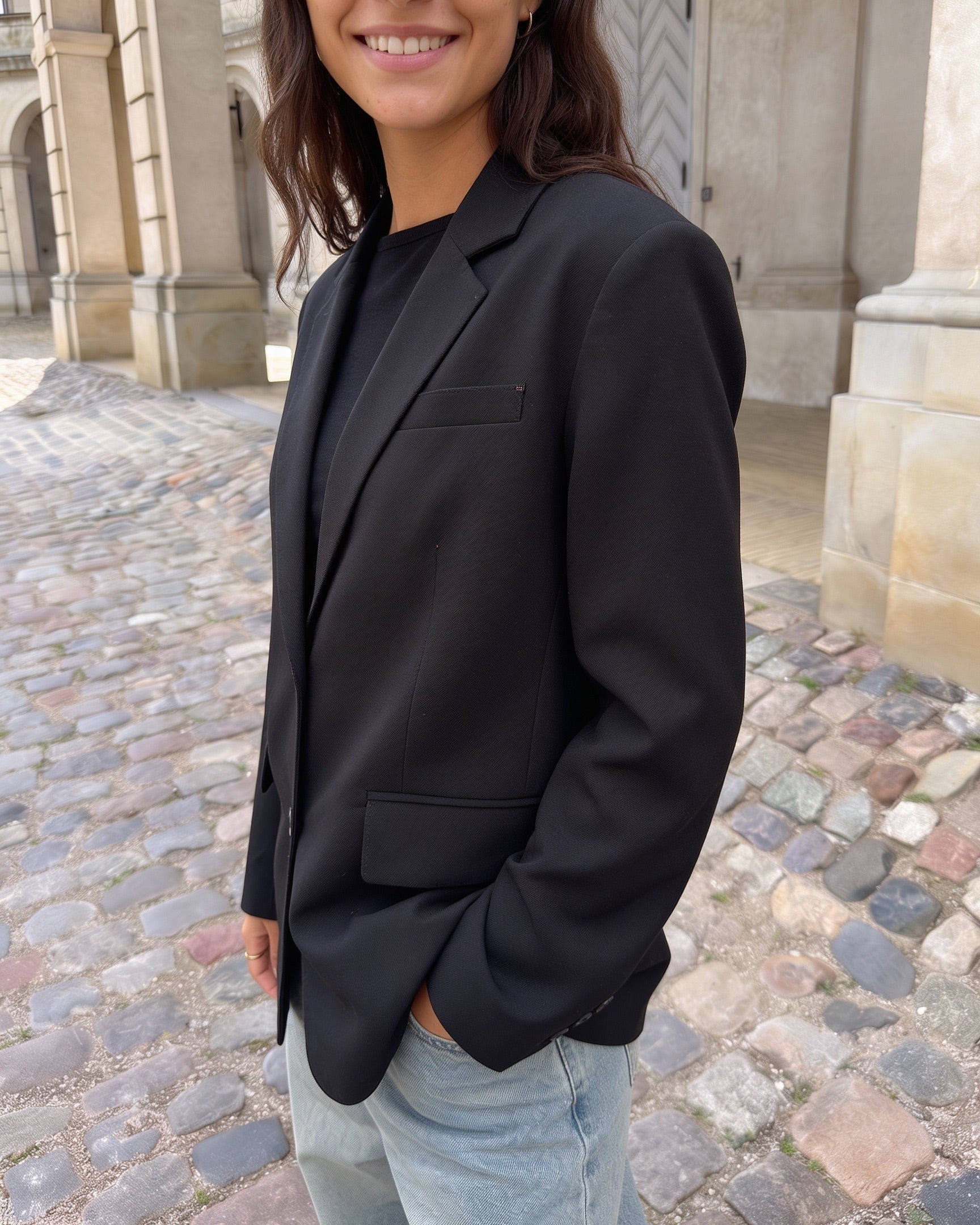 KAMIL LOOSE BLAZER - BLACK