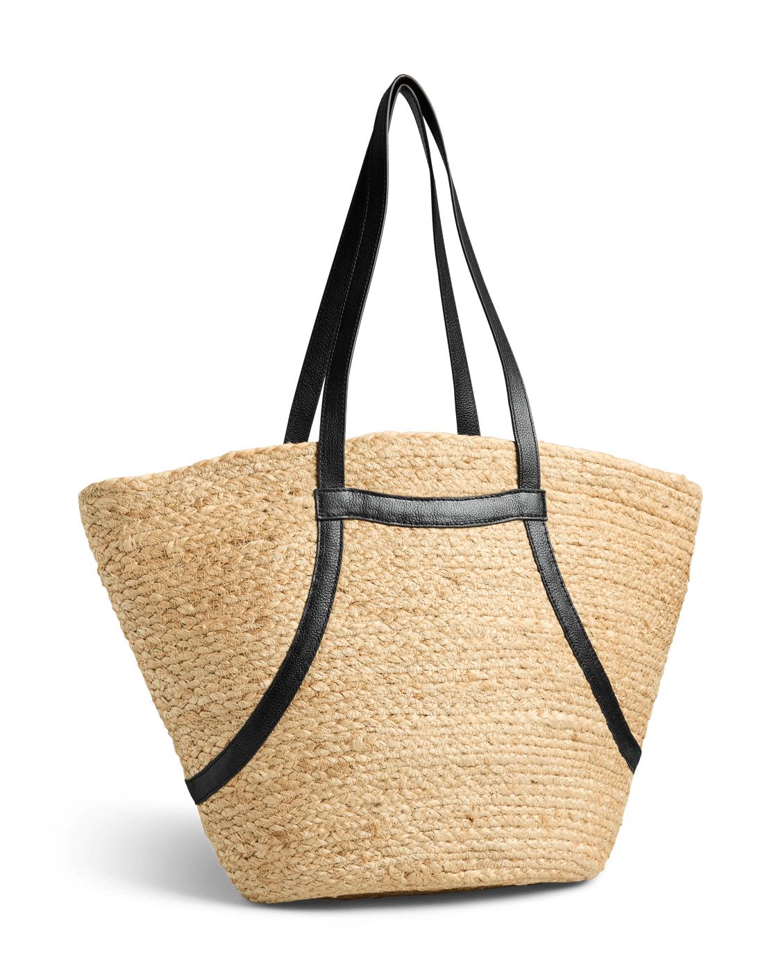 KENNA JUTE SHOPPER - NATURE/BLACK