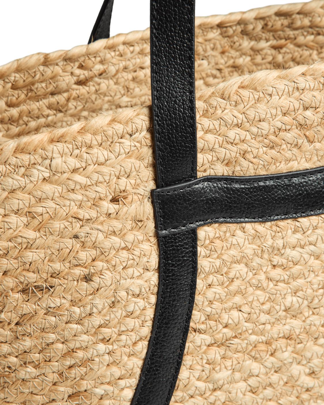 KENNA JUTE SHOPPER - NATURE/BLACK