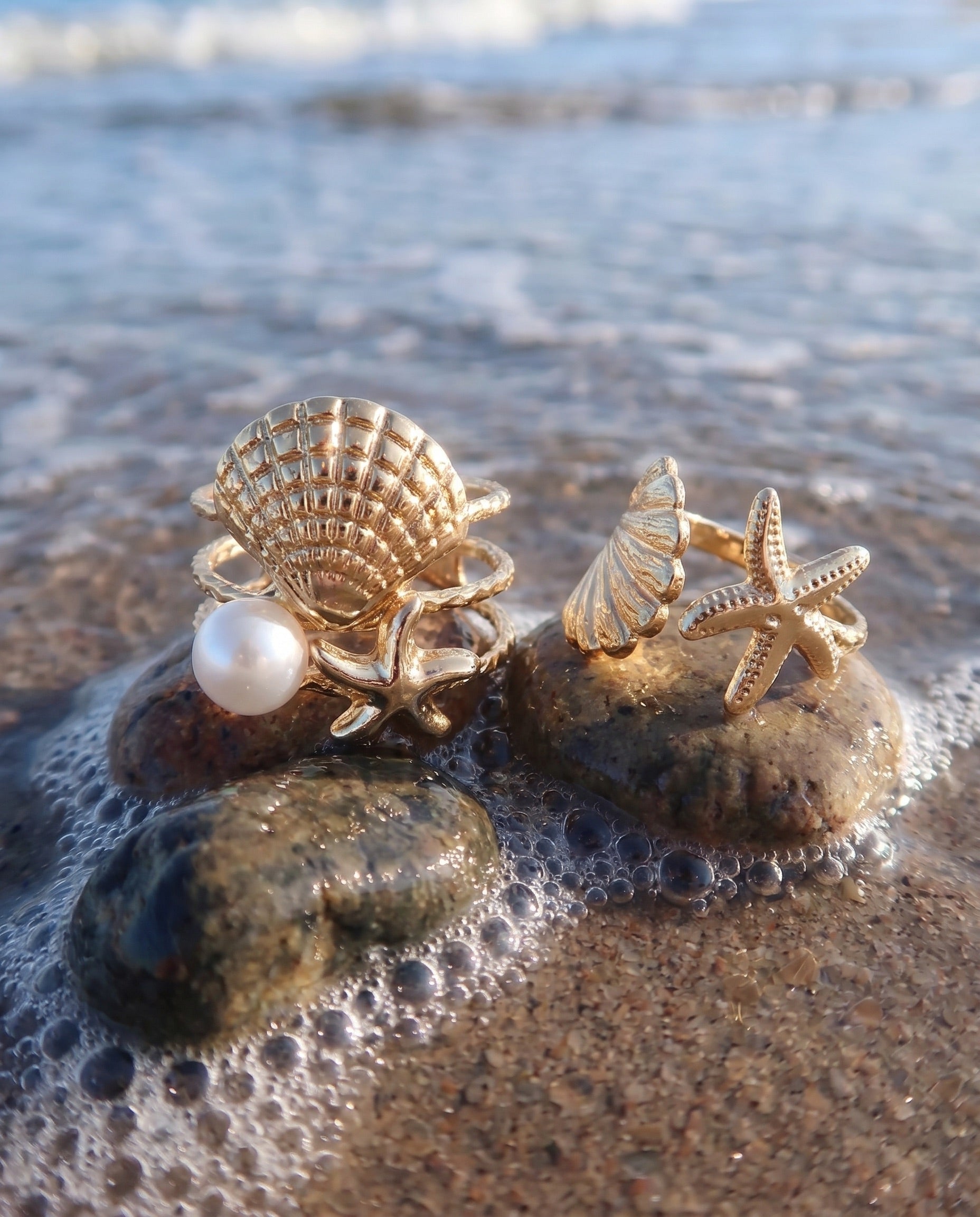 KIRSTINE RING (2 - Pack) - GOLD COLOUR - Dinvintageshop