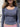 KITTE LANGÆRMET TOP - OMBRE BLUE - Dinvintageshop