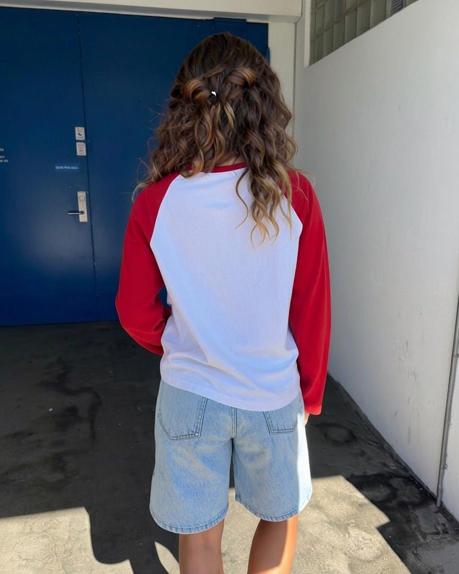 KLARA TEE - WHITE/RED