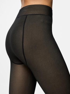 SOPHIE FLEECE STRØMPEBUKSER - BLACK NUDE FLEECE