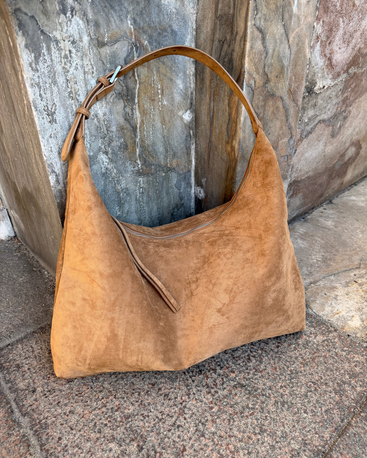 LEAH SUEDE BAG - TOBACCO - Dinvintageshop