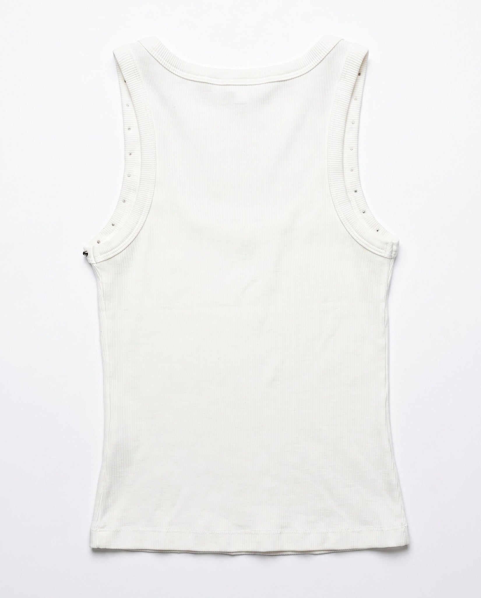 LUNA STUDS TANK TOP - WHITE - Dinvintageshop