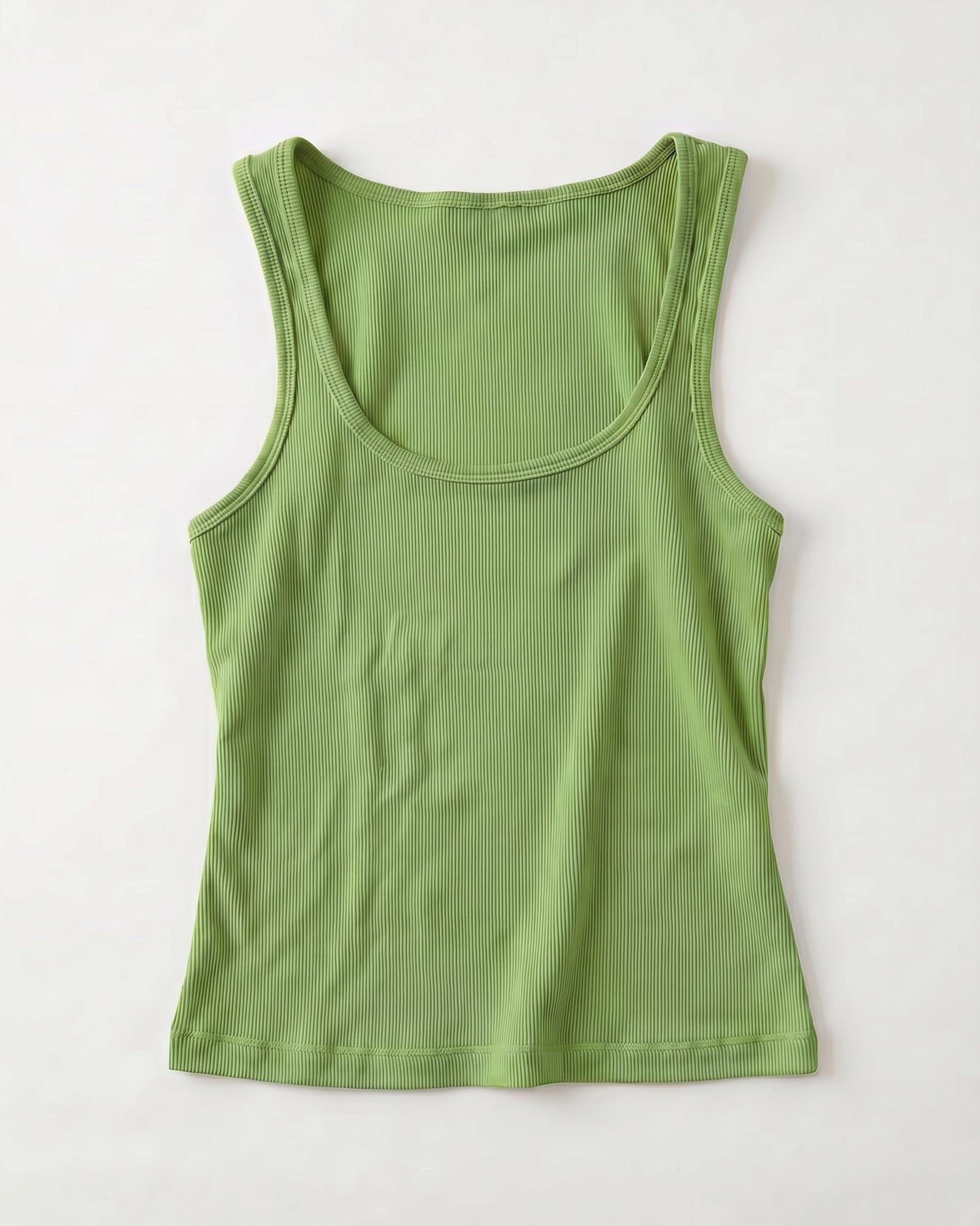 LUNA TANK TOP - MATCHA GREEN - Dinvintageshop