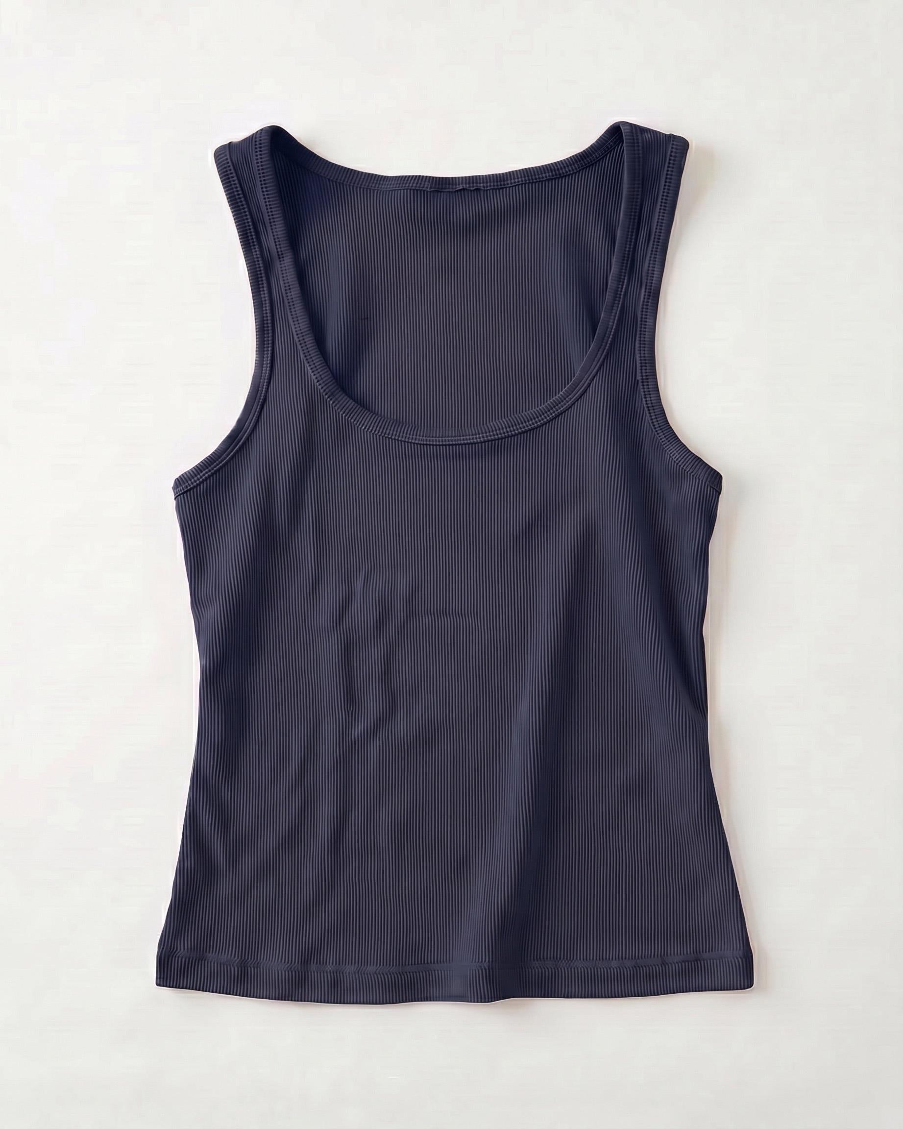 LUNA TANK TOP - NAVY - Dinvintageshop