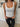 LUNA TANK TOP - WHITE/BLACK STRIPE - Dinvintageshop