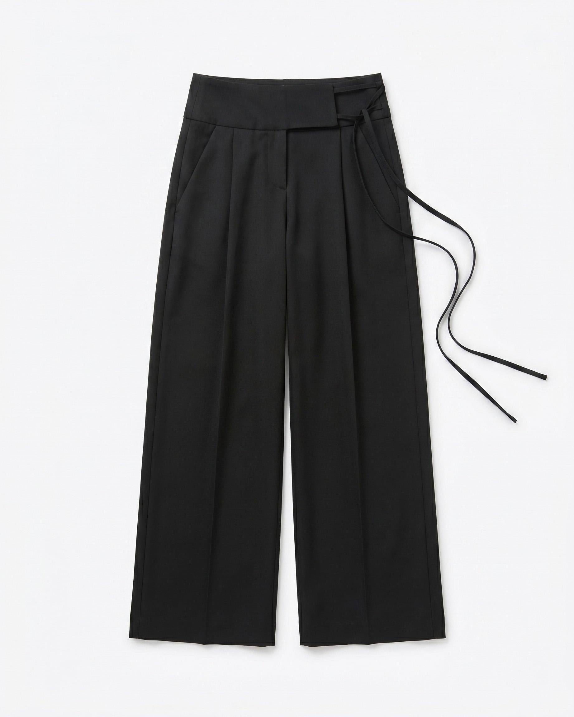 MAIA SUIT PANT - BLACK - Dinvintageshop