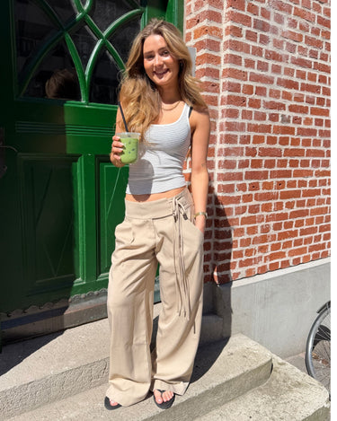 MAIA SUIT PANT - SAND - Dinvintageshop