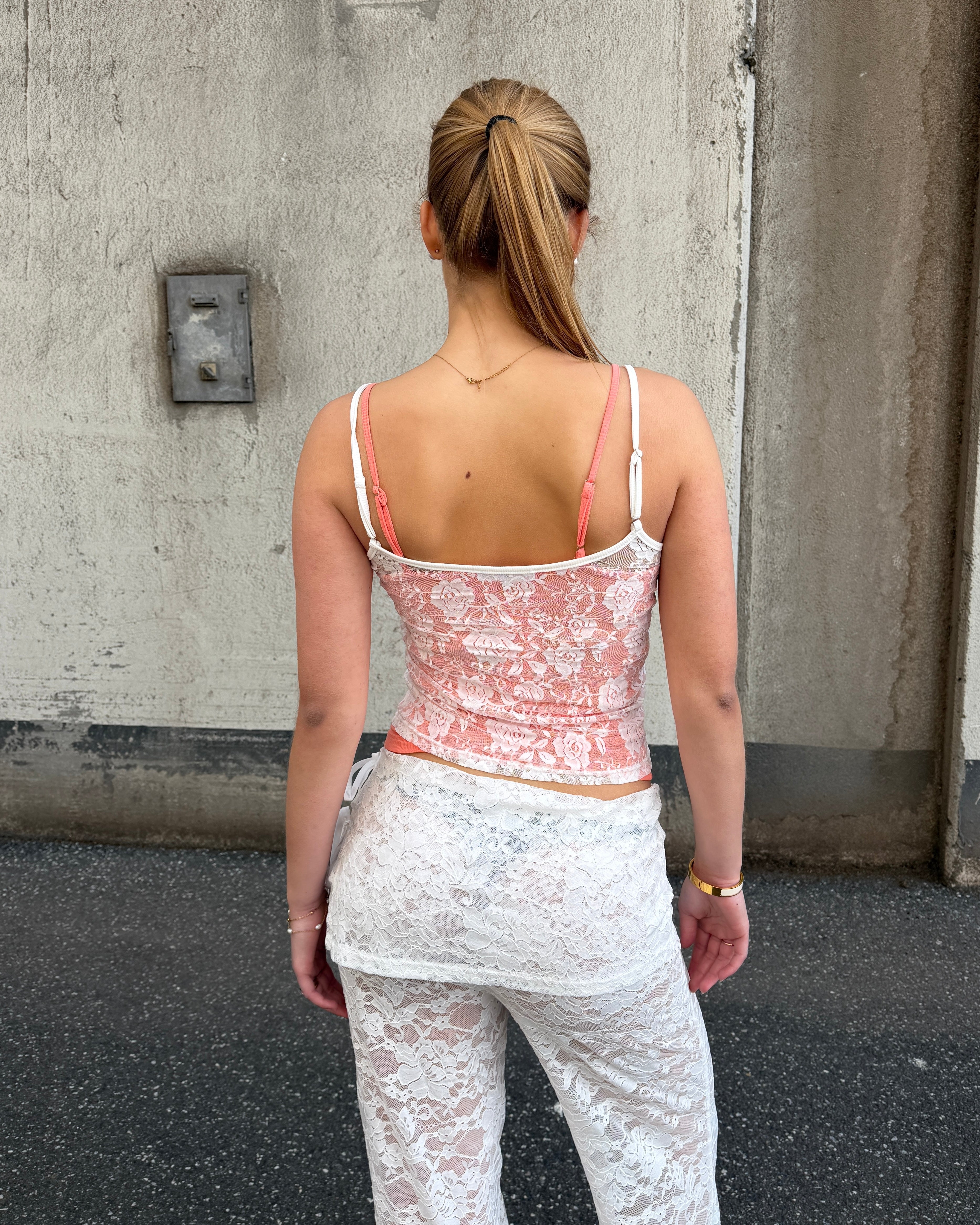 MALOU LACE TANK TOP - WHITE