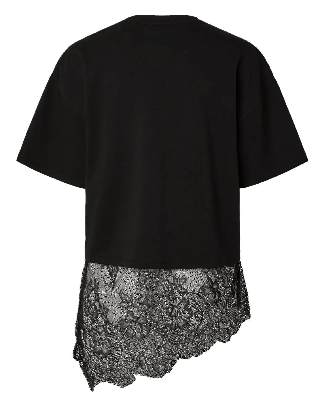 MAVE LACE T-SHIRT - BLACK