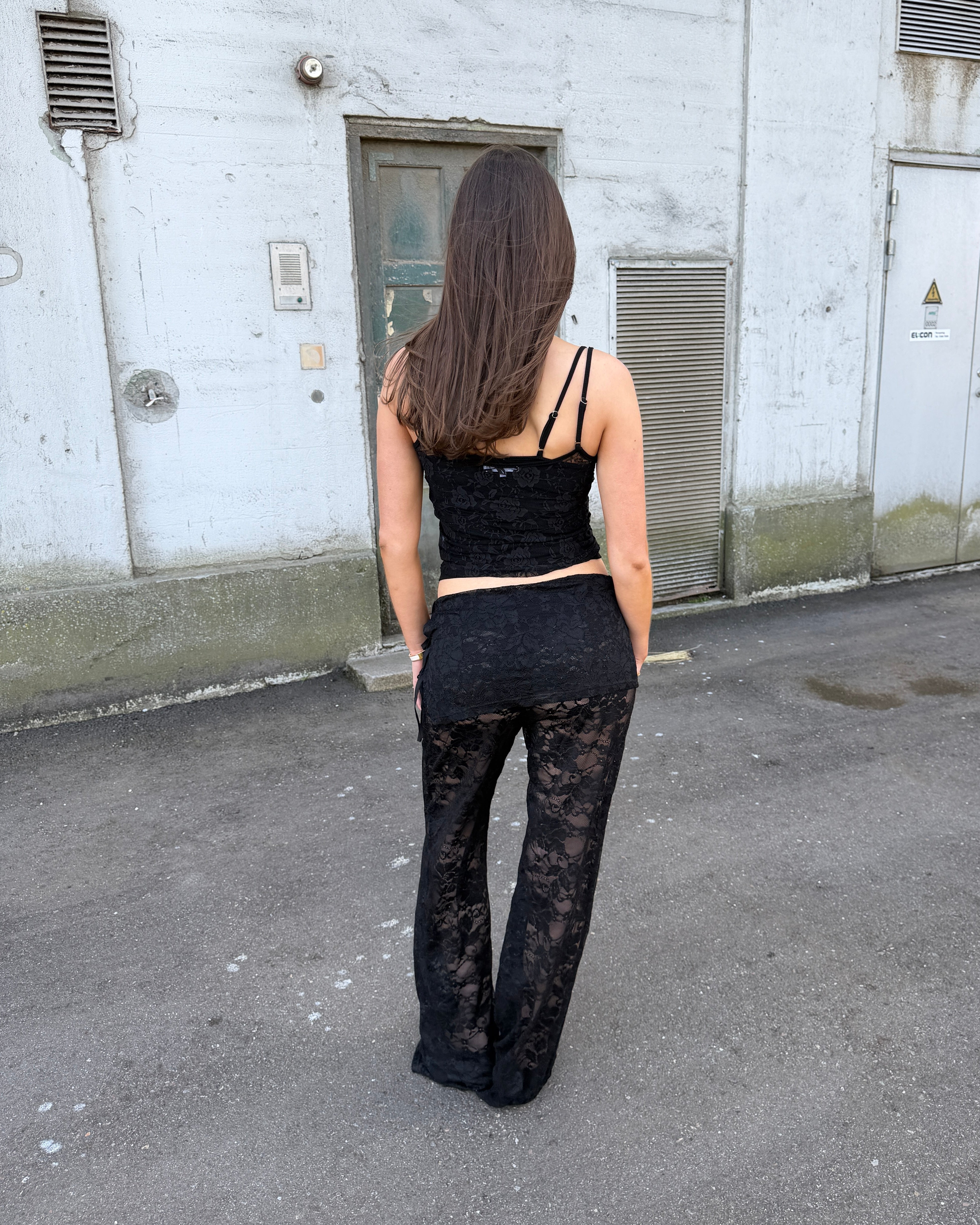 MILLIE LACE PANTS - BLACK