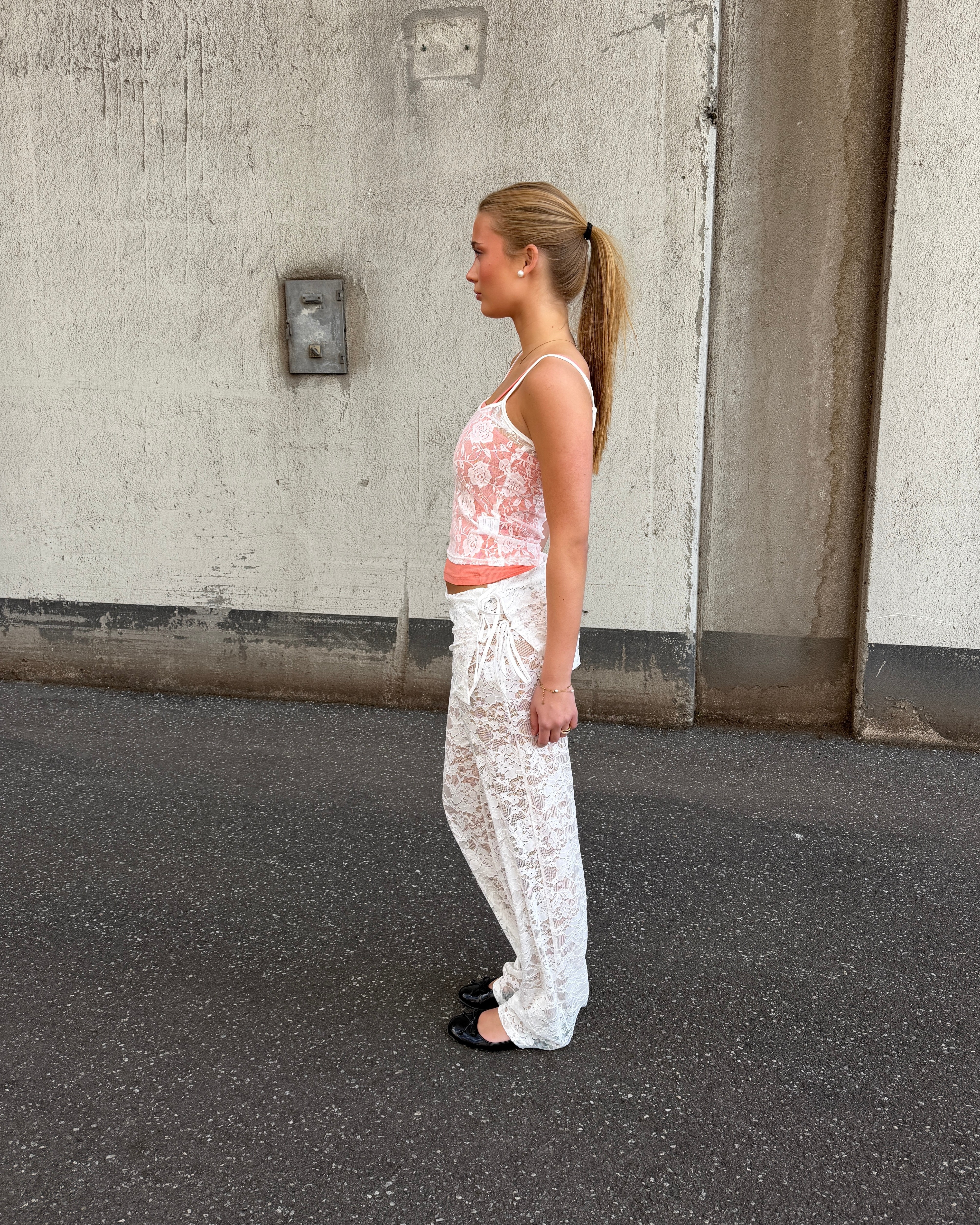 MILLIE LACE PANTS - WHITE
