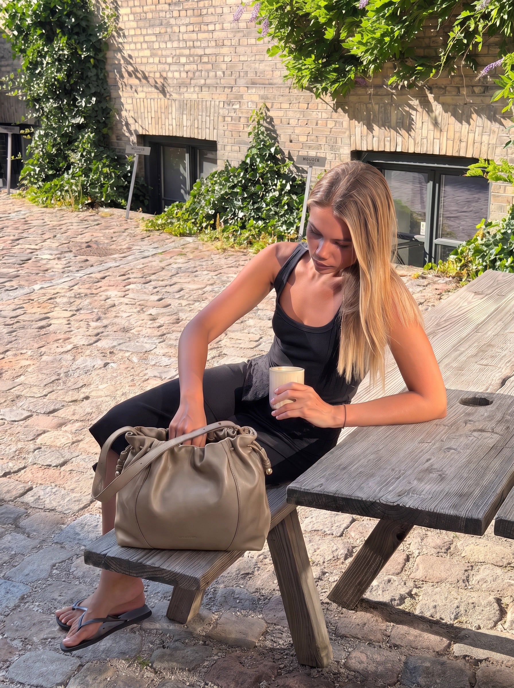 NAOMI BAG - GREY - Dinvintageshop
