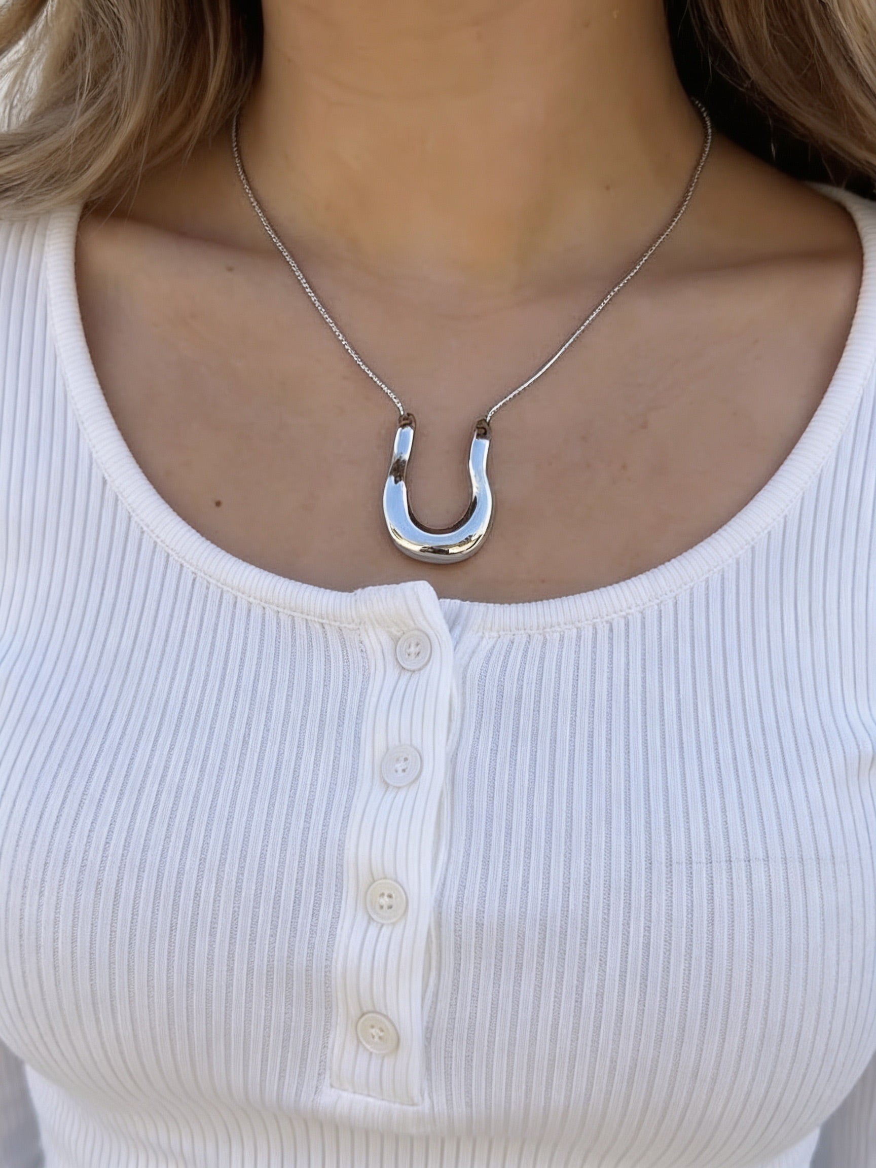 NELE NECKLACE - SILVER - Dinvintageshop