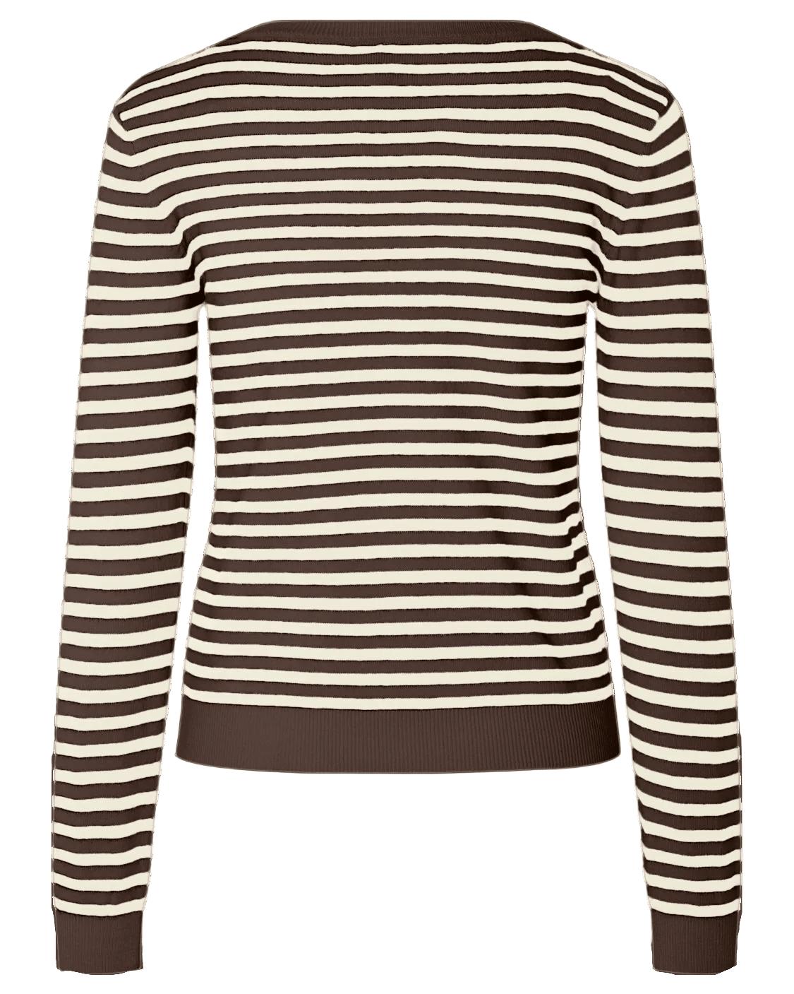 NORA KNIT CARDIGAN - HOT FUDGE/BIRCH