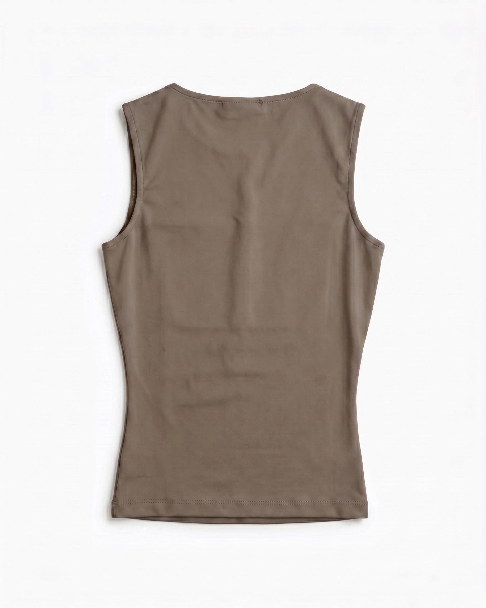 NORA VENDBAR TOP - TAUPE