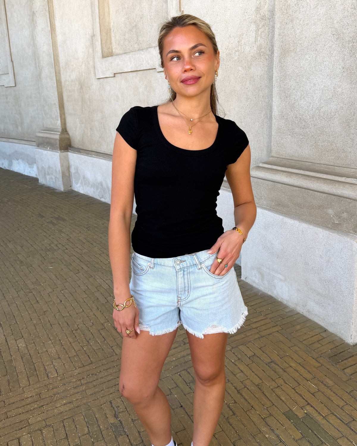 NOVA SHORTS - LIGHT BLUE - fra danske Dinvintageshop
