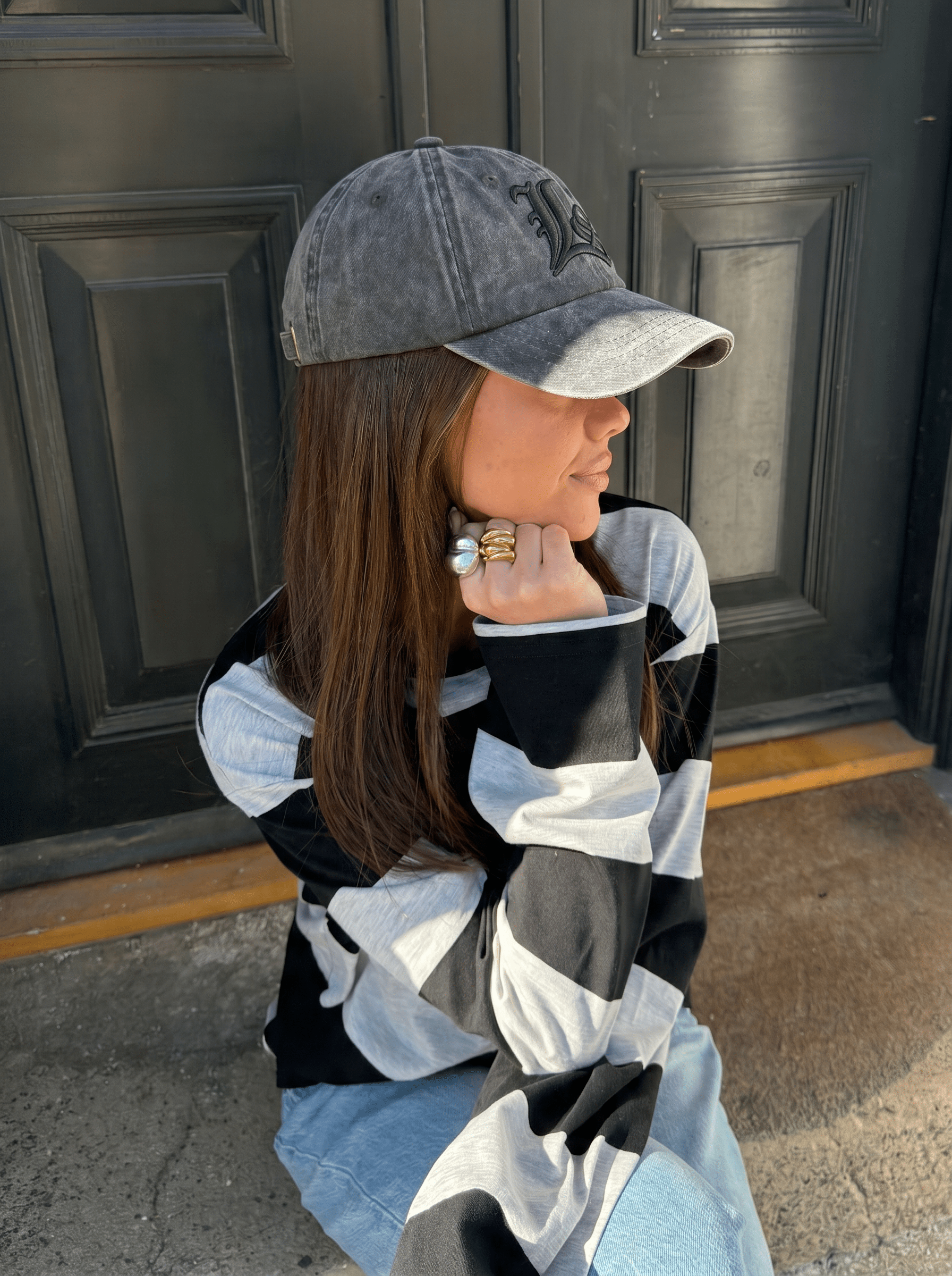 OLIVIA CAP - BLACK - Dinvintageshop
