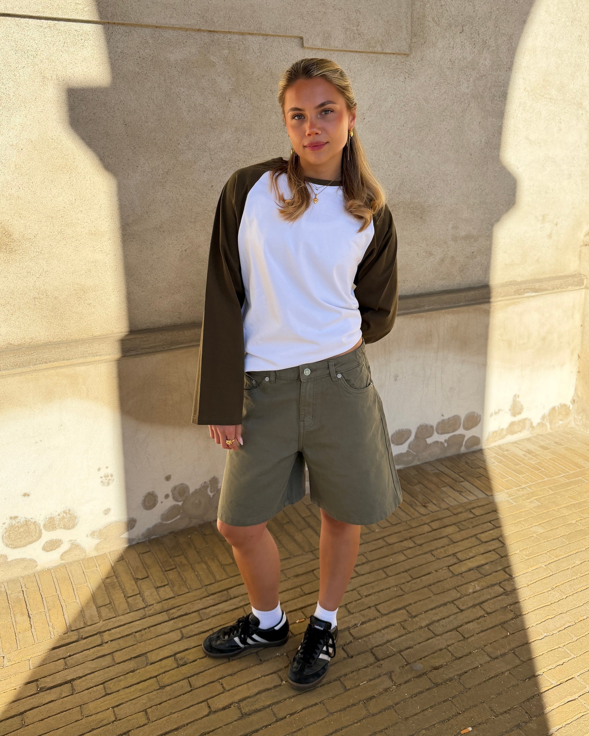 OLIVIA JORTS - DARK GREEN - Dinvintageshop