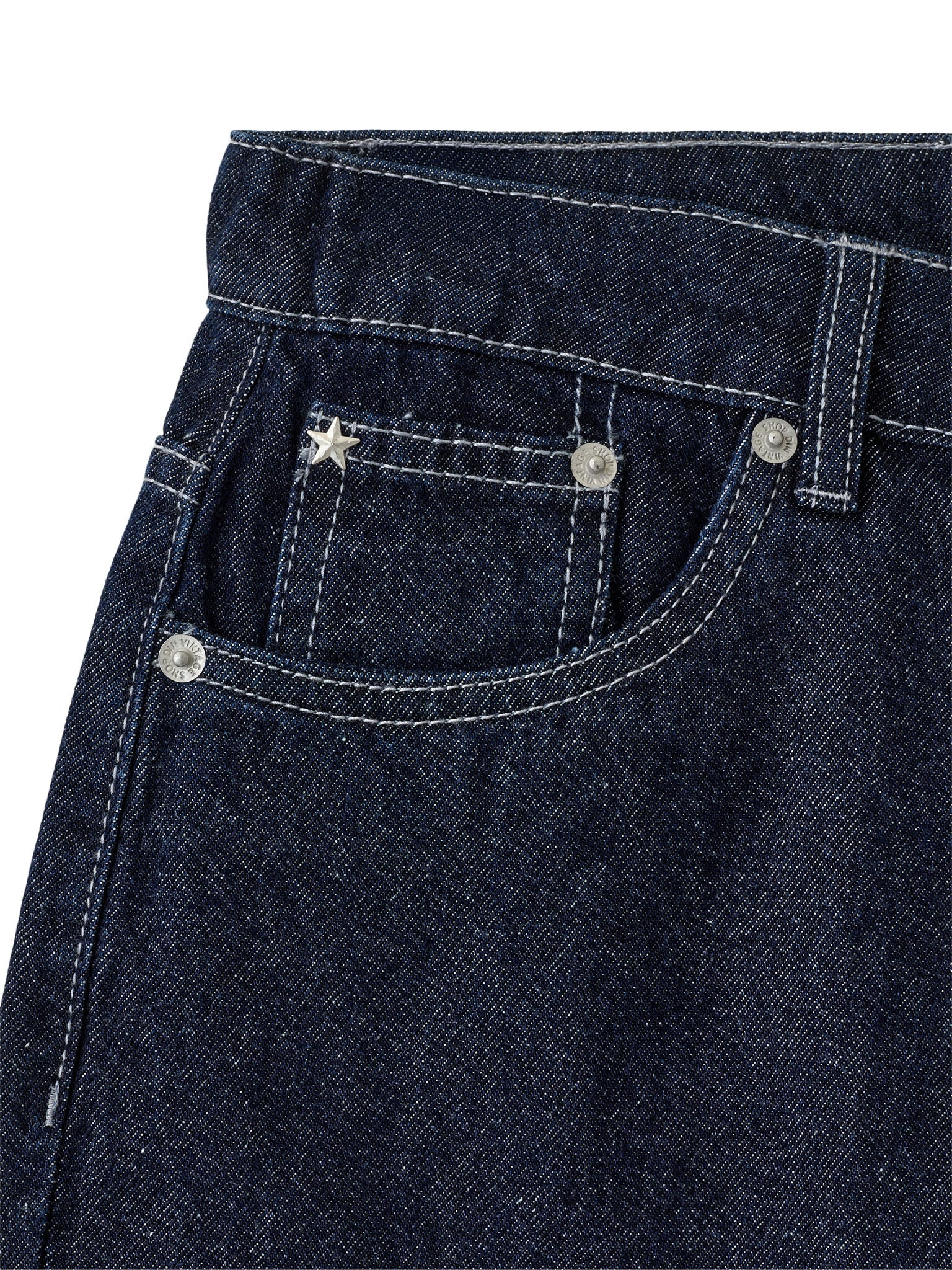 OLIVIA JORTS - RAW BLUE - Dinvintageshop