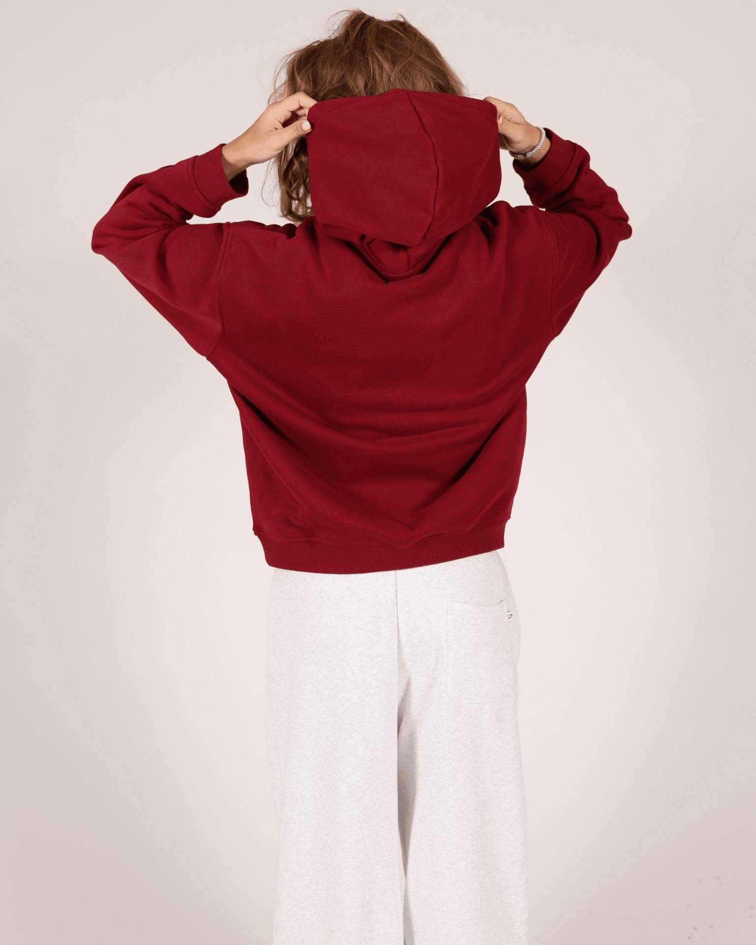 OVERSIZED HOODIE - BURGUNDY