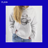 DISCO KUGLE (sort) HOODIE - GRÅ