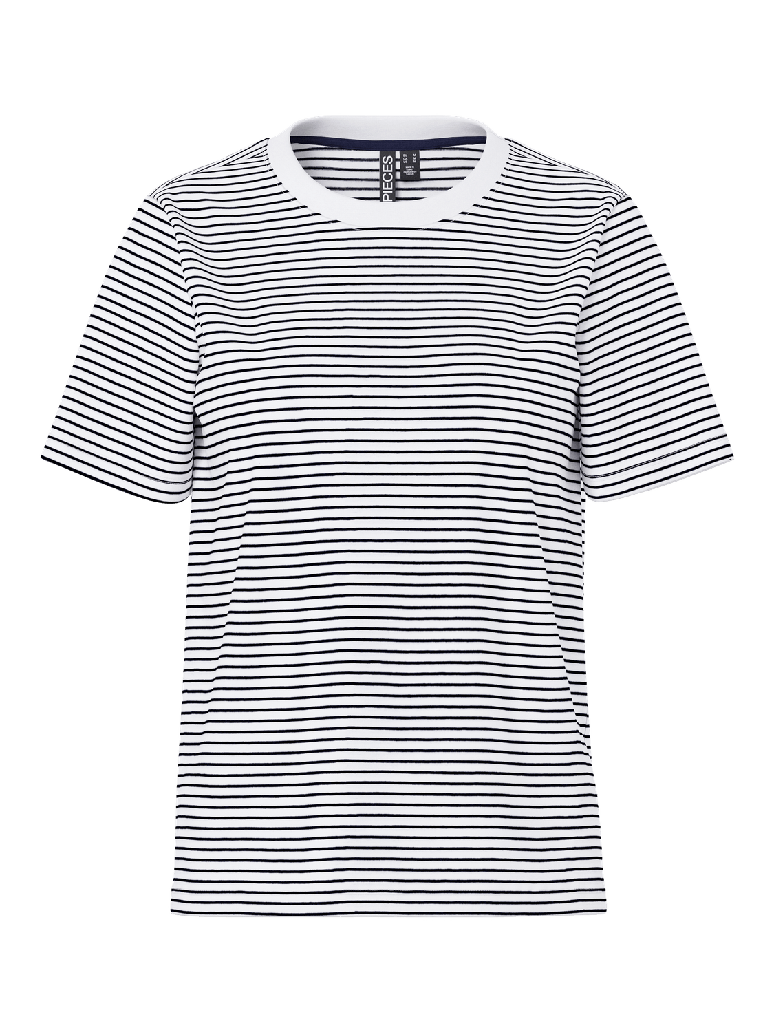 RIA SMALL STRIPE TEE - BRIGHT WHITE/MARITIME BLUE