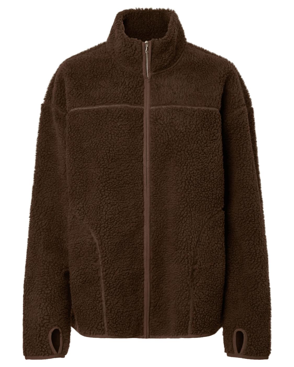 SADIA TEDDY JACKET - HOT FUDGE