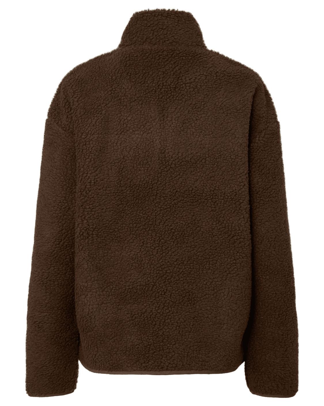 SADIA TEDDY JACKET - HOT FUDGE