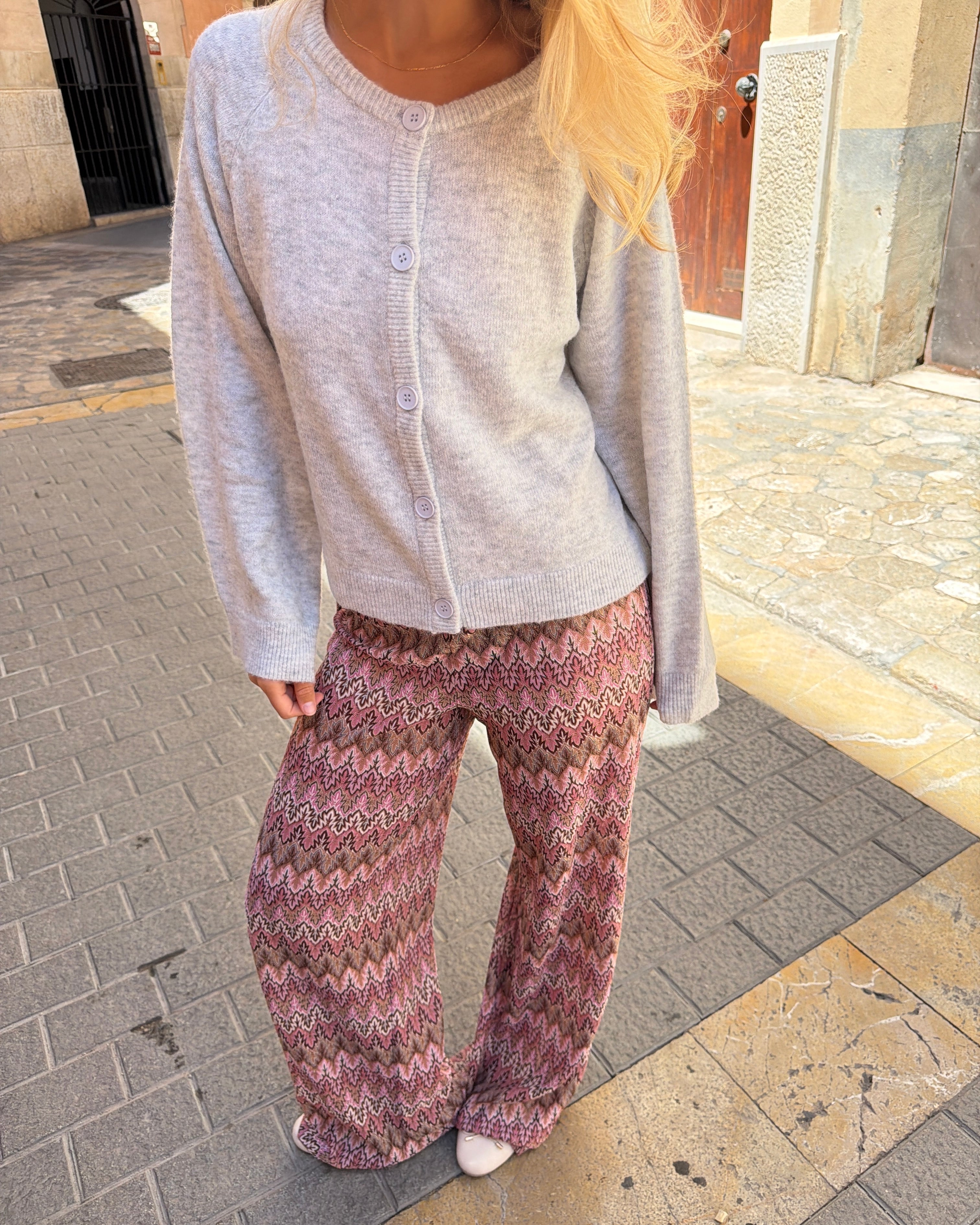 SADIE CARDIGAN - LIGHT GREY - Dinvintageshop
