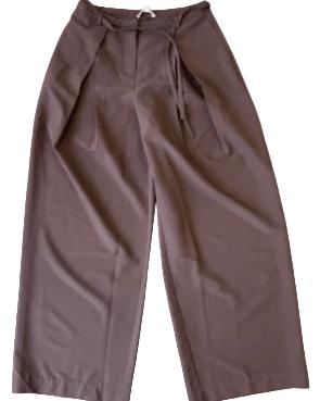 SARAH BAGGY SUIT PANT - BROWN